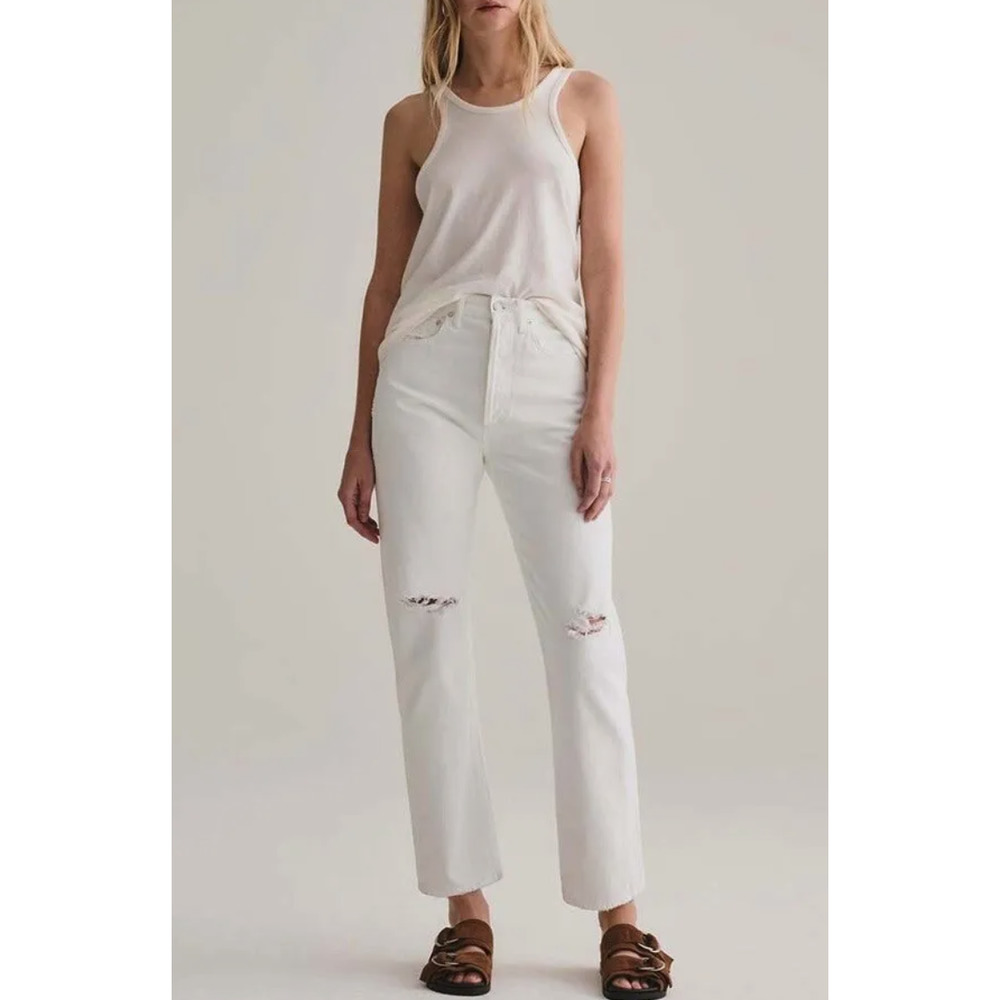 AGOLDE 90s Loose Fit Straight Leg Jeans White Size 24